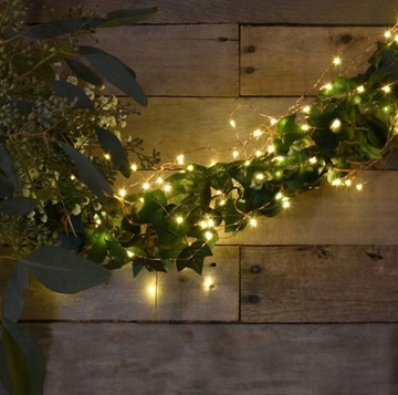 СОЛНЕЧНЫЕ ПРОВОДНЫЕ ЛАМПЫ 200 светодиодов 22м ТЕПЛАЯ БЕЛАЯ ГИРЛЯНДИЯ