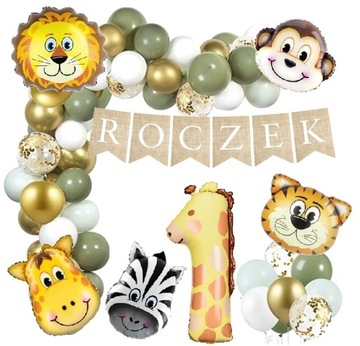 Balony ŁUK zwierzątka ZOO SAFARI ROCZEK