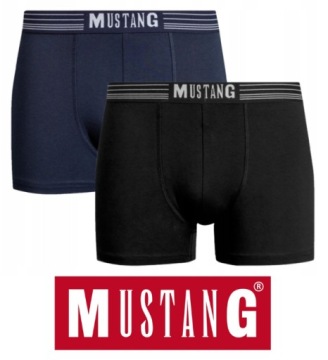 MUSTANG BOKSERKI MĘSKIE BAWEŁNA MAJTKI 2PAK M