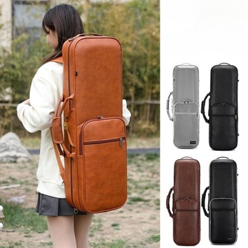 Futerał na skrzypce Wodoodporny, lekki instrument strunowy, odporny na wstrząsy, PU, czarny