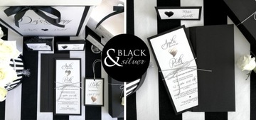 ЧЕРНЫЕ И СЕРЕБРЯНЫЕ СВАДЕБНЫЕ ПРИГЛАШЕНИЯ ЧЕРНЫЕ СЕРЕБРЯНЫЕ