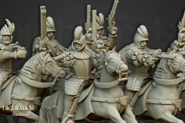 Highlands Miniatures The Black Riders / Pistoliers / Outriders Unit