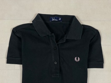 Fred Perry Polo Damskie Klasyczne Czarne Unikat Logo 42 S M