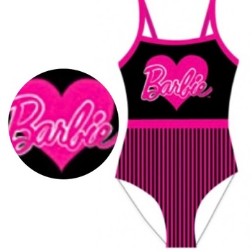 Strój kąpielowy jednoczęściowy dziewczynki dziecięcy Barbie 104/110