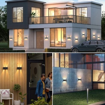СВЕТОДИОДНЫЙ ФАСАДНЫЙ НАСТЕННЫЙ СВЕТИЛЬНИК UP DOWN LAMP 24W 3000K ТЕПЛЫЙ СВЕТ IP65