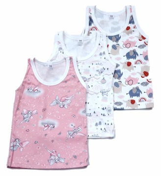 Podkoszulka Dziewczęca na Ramiączka 3pack 122