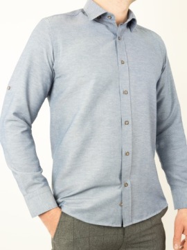 Элегантная мужская рубашка CASUAL SLIM GRAPHITE S
