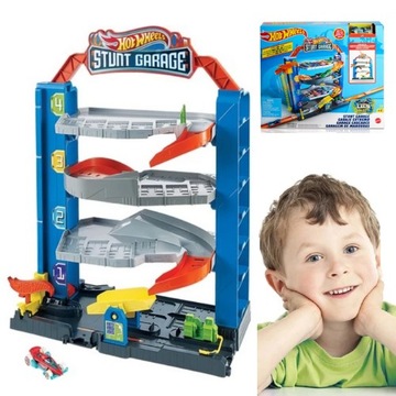 Garaż Stunt Garage Hot Wheels GNL70 DLA 4 LATKA