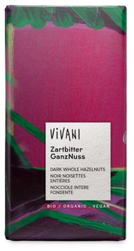 CZEKOLADA GORZKA Z CAŁYMI ORZECHAMI BIO 100 g