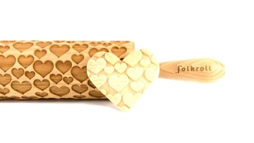 Wałek grawerowany wzór SERCA, duży