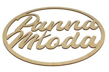 KOŁA OBRĘCZE NAPIS MŁODY MŁODA ŚLUB WESELE 24CM