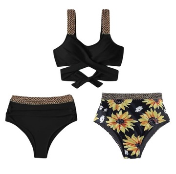STRÓJ kąpielowy bikini 3w1 WYSOKI STAN M (S137)