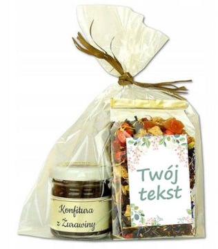 Zestaw Prezentowy KONFITURY + HERBATA Twój tekst