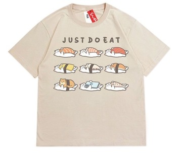 Koszulki z grafiką ze słodkimi kotami dla kobiet T-shirty oversize Luźne koszulki