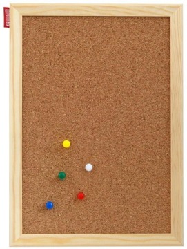 Пробковая доска, 30-21 см, коричневая.