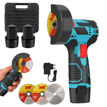 MINI SZLIFIERKA AKUMULATOROWA KĄTÓWKA 78MM 3 TARCZE PRZENOŚNA 12V 18500rpm