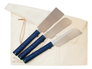 Zestaw 3 pił japońskich Compact (Ryoba, Kataba, Dozuki) GYOKUCHO, w etui