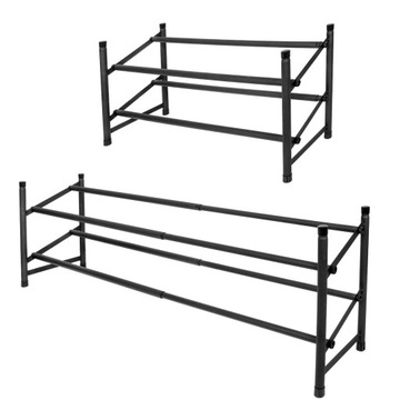 SZAFKA NA BUTY REGULOWANA OBUWIE 2 POZIOMY REGAŁ ORGANIZER STOJAK PÓŁKA