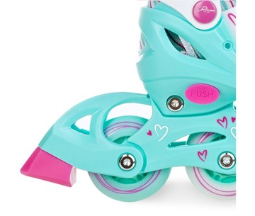 Регулируемые роликовые коньки RAVEN Loret Mint 27-30 со светодиодными колесами