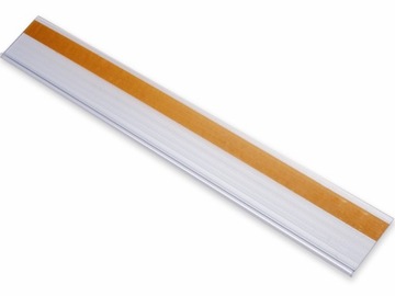 ПРОЗРАЧНЫЕ ЦЕНОВЫЕ ПОЛОСКИ, ОКЛЕЕННЫЕ ПРОЗРАЧНОЙ ЛЕНТОЙ 1М - 10 ШТ.