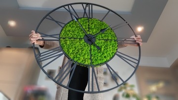 Часы в стиле ретро, ​​металл мох, 60 см