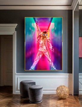 Картина Фредди Меркьюри Queen, холст, 100x140см.