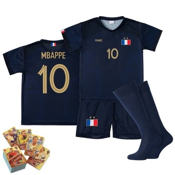 Komplet / strój piłkarski + gratis MBAPPE FRANCJA 10 rozm. 110