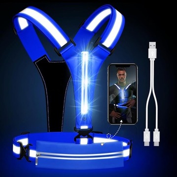 Kamizelka odblaskowa LED, do biegania, na rower