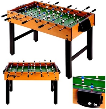 BRĄZOWY SKŁADANY STÓŁ PIŁKARSKI PIŁKARZYKI BELFAST