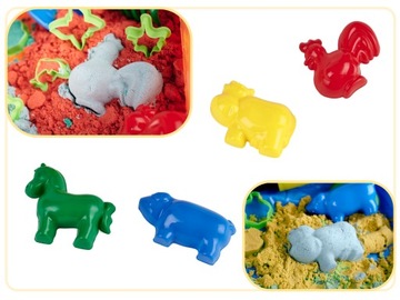 BibiMoon Kinetic Sand 3 кг НАБОР ПЕСОЧНЫХ ЯЩИКОВ ФОРМАТЫ