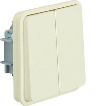 BERKER W.1 Łącznik podwójny IP55 biały