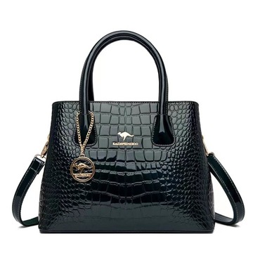 Fashion Top Handle Bag for Women Luxury Crocodile