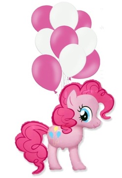 Zestaw różowych balonów roczek kucyk Ponny Pinkie