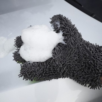 Перчатка из микрофибры с синельными пальцами для мытья автомобиля без разводов.