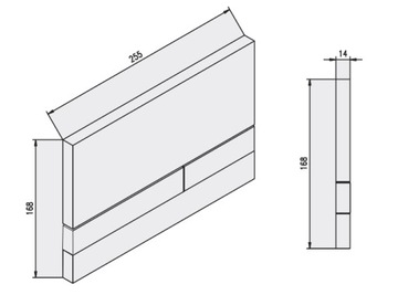 Кнопка слива унитаза JOMO, матовый хром