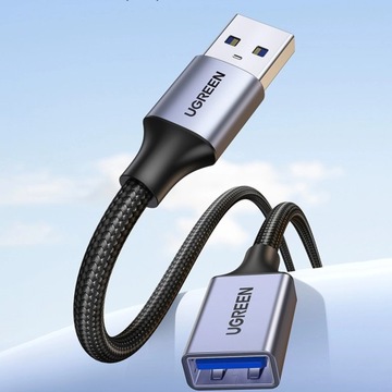 Удлинитель Ugreen USB 3.0 2м Серый (US115)