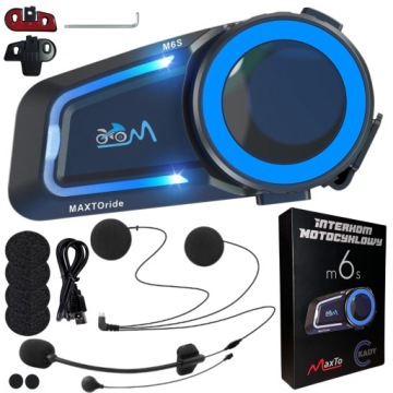 МОТОЦИКЛОВЫЙ ИНТЕРКОМ MaxTo M6S СЕТОЧНАЯ СИСТЕМА ДЛЯ 8 МОТОЦИКЛИСТОВ НА ПОЛЬСКОМ ЯЗЫКЕ