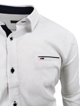 РУБАШКА МУЖСКАЯ БЕЛЫЙ ВОРОТНИК SIGN 008 L 41/42