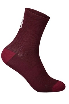 Skarpetki rowerowe POC SEIZE SOCK SHORT bordowe logo unisex r. M 39-41
