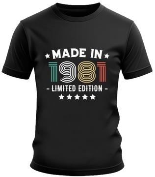 Koszulka męska prezent na urodziny rocznik 1981 LIMITED EDITION XL