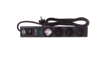 Сетевой фильтр Hugo Line 4 розетки 2м 19.500А антрацит