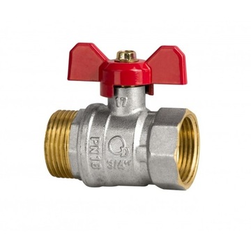 Zawór kurek kulowy 3/4 cala DN20 Motylek WZ