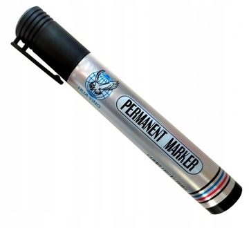 MARKER PERMANENTNY OKRĄGŁY CZARNY WODOODPORNY