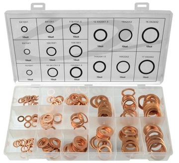 Набор медных шайб 150 шт.