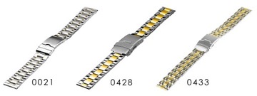 БРАСЛЕТ ДЛЯ ЧАСОВ – 18 ММ, СЕРЕБРО И ЗОЛОТАЯ СТАЛЬ