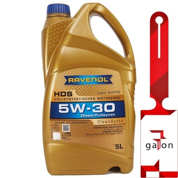 RAVENOL HDS 5W30 CleanSynto 5L - syntetyczny olej silnikowy