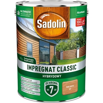 Sadolin impregnat do drewna Classic Dąb Jasny 4,5L