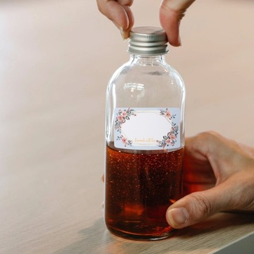 Цветочные этикетки для бутылок с именами Jar