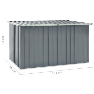 vidaXL Garden Box Серый 171 x 99 x 93 см