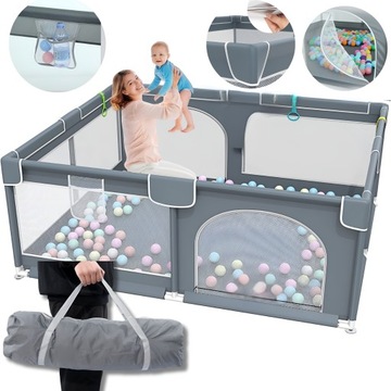Манеж детский, СУХОЙ БАССЕЙН, ДЕТСКАЯ ПЛОЩАДКА, 180х150 + МЯЧИ